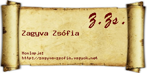 Zagyva Zsófia névjegykártya