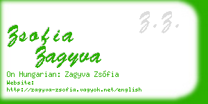 zsofia zagyva business card