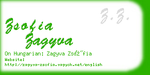 zsofia zagyva business card